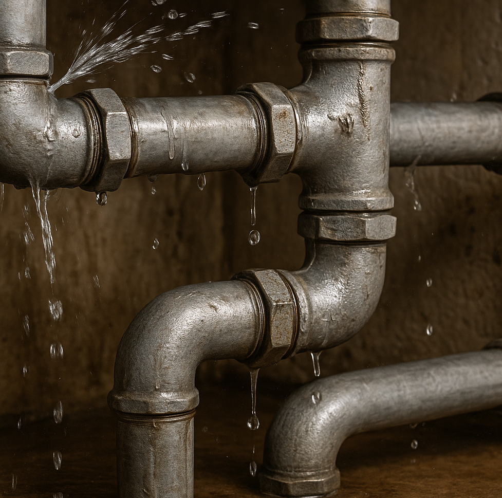 plumbing lines leaking